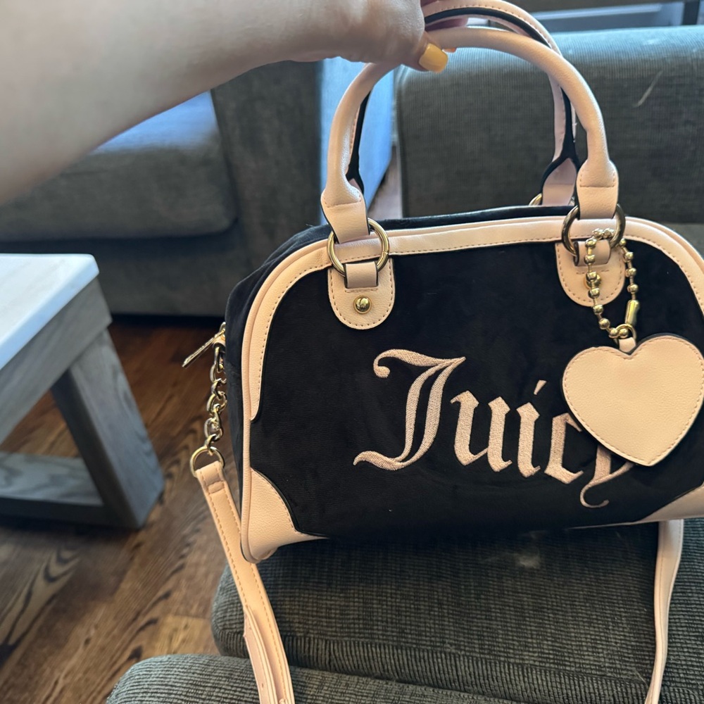 Juicy Couture Black Satchel with Elegant Design brand new